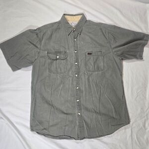 Carhartt Men's S107 Moss Button Up Short Sleeve Shirt Size L Tall